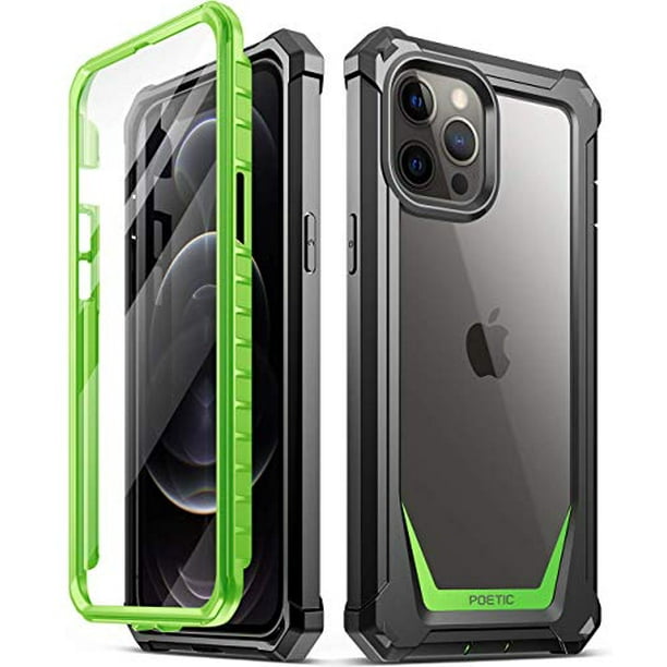 Poetic Guardian Series Case Designed for iPhone 13 Pro Max 6.7 Inch Black Full-Body Hybrid Shockproof Bumper Cover with Built-in-Screen Protector